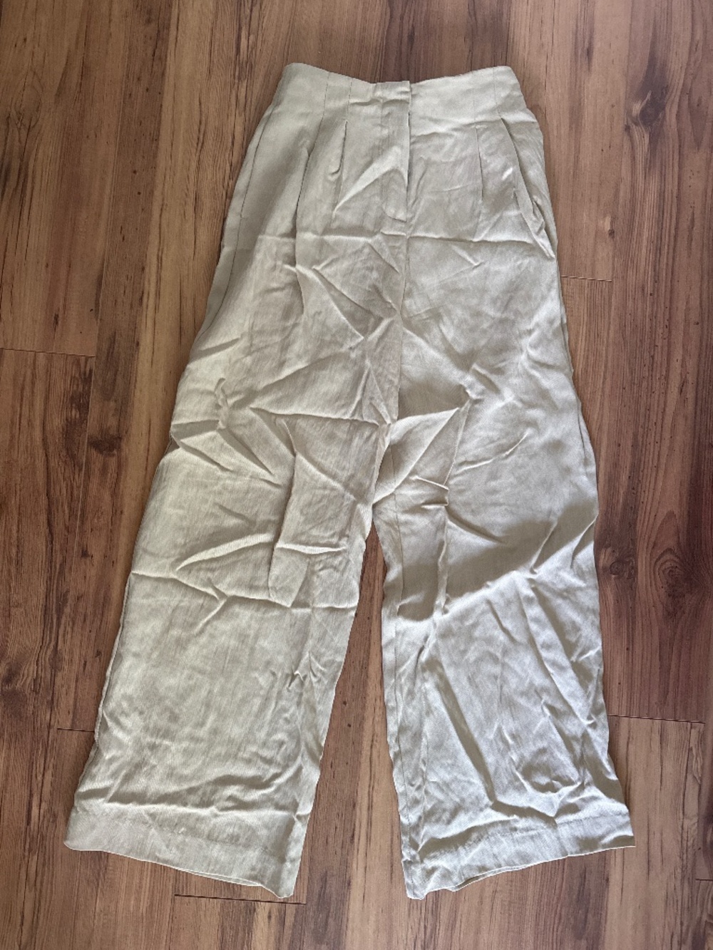 Zara high waist tailored wide flowy trousers with pockets